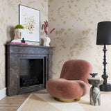 Emily Mauve Velvet Swivel Chair