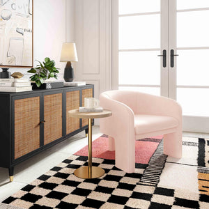 Marla Peche Velvet Accent Chair