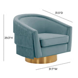 Flapper Bluestone Swivel Chair