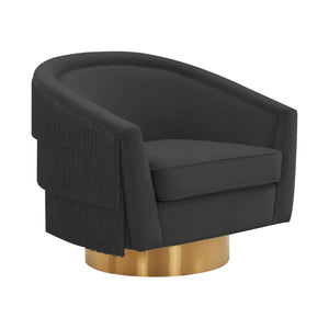 Flapper Black Swivel Chair