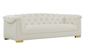 Farah Cream Velvet Sofa