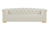 Farah Cream Velvet Sofa