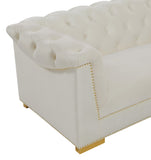 Farah Cream Velvet Sofa