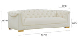 Farah Cream Velvet Sofa