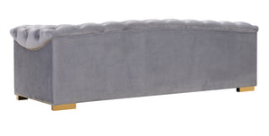 Farah Grey Velvet Sofa