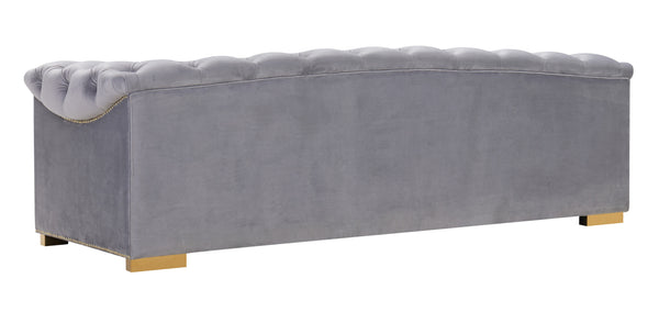 Farah Grey Velvet Sofa
