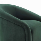 Boboli Forest Green Velvet Chair + Ottoman Set