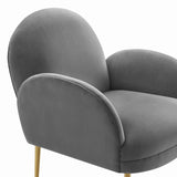 Gwen Grey Velvet Chair
