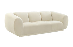 Emmet Cream Velvet Sofa