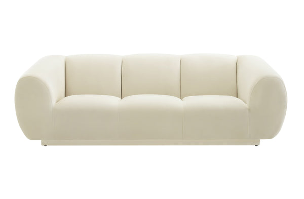 Emmet Cream Velvet Sofa
