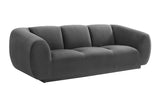 Emmet Grey Velvet Sofa