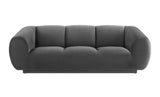 Emmet Grey Velvet Sofa