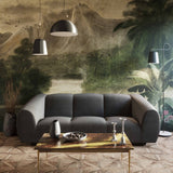 Emmet Grey Velvet Sofa