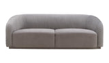 Yara Pleated Grey Velvet Sofa