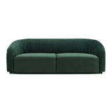 Yara Pleated Velvet Sofa Forest Green TOV-S6458