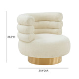 Naomi Faux Shearling Swivel Chair