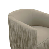 Shag Me Grey Vegan Leather Swivel Chair