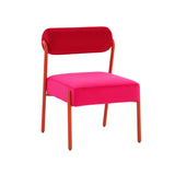 Jolene Hot Pink Velvet Accent Chair Pink TOV-S68450