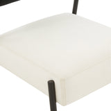 Jolene Cream Velvet Accent Chair Black,Cream TOV-S68451