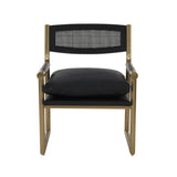 TOV Furniture Harlow Vegan Leather Armchair Black 26.8"W x 26.5"D x 34.5"H