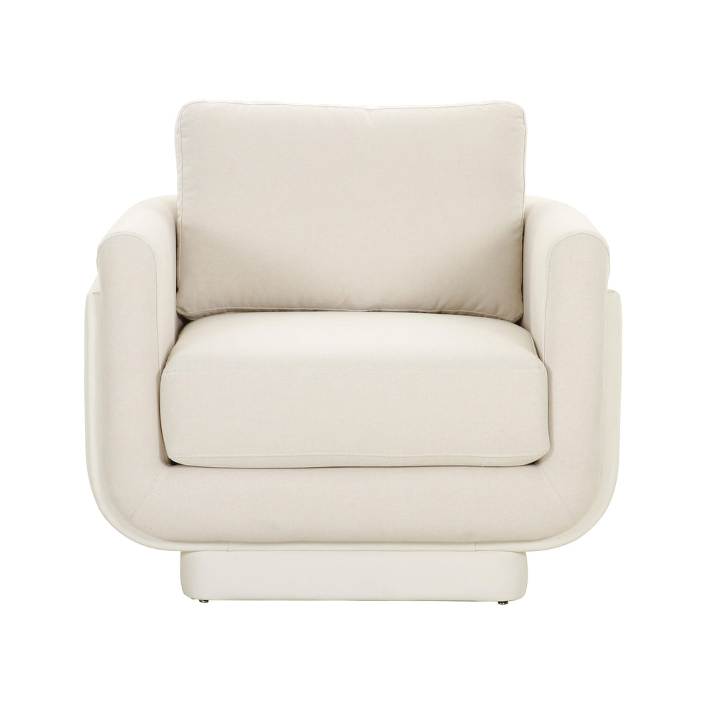 Rhonnie Cream Monotone Armchair Cream TOV-S68536