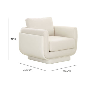 Rhonnie Cream Monotone Armchair Cream TOV-S68536