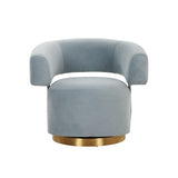 River Steel Grey Velvet Accent Chair Grey TOV-S68543