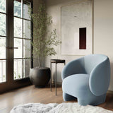 Kiki Blue Stone Velvet Accent Chair Blue TOV-S68549