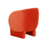 Kiki Paprika Orange Velvet Accent Chair Orange TOV-S68550