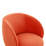 Kiki Paprika Orange Velvet Accent Chair Orange TOV-S68550