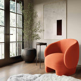 Kiki Paprika Orange Velvet Accent Chair Orange TOV-S68550