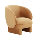 Kiki Cognac Velvet Accent Chair Cognac TOV-S68551