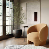 Kiki Cognac Velvet Accent Chair Cognac TOV-S68551