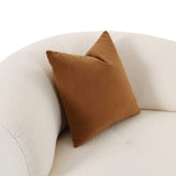 TOV Furniture Fickle Boucle Swivel Chair Cream 40.9"W x 40.2"D x 28.3"H