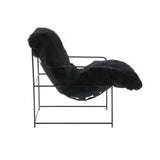 TOV Furniture Kimi Genuine Sheepskin Chair Black 27"W x 33"D x 35"H