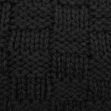 HiEnd Accents Chess Knit Throw TR1735-OS-BL Black 85% acrylic, 15% wool 50x60x2