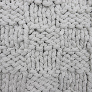 HiEnd Accents Chess Knit Throw TR1735-OS-GY Gray 85% acrylic, 15% wool 50x60x2