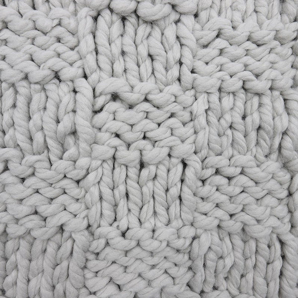 HiEnd Accents Chess Knit Throw TR1735-OS-GY Gray 85% acrylic, 15% wool 50x60x2