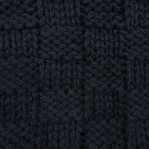 HiEnd Accents Chess Knit Throw TR1735-OS-NA Navy 85% acrylic, 15% wool 50x60x2