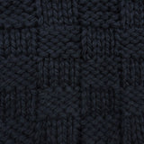 HiEnd Accents Chess Knit Throw TR1735-OS-NA Navy 85% acrylic, 15% wool 50x60x2