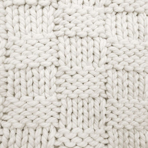 HiEnd Accents Chess Knit Throw TR1735-OS-NT Natural 85% acrylic, 15% wool 50x60x2