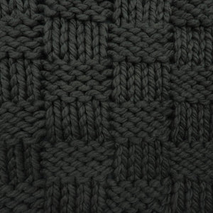 HiEnd Accents Chess Knit Throw TR1735-OS-SL Slate 85% acrylic, 15% wool 50x60x2