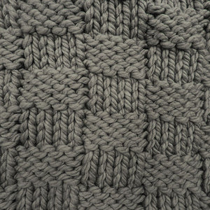 HiEnd Accents Chess Knit Throw TR1735-OS-TP Taupe 85% acrylic, 15% wool 50x60x2