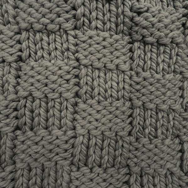 HiEnd Accents Chess Knit Throw TR1735-OS-TP Taupe 85% acrylic, 15% wool 50x60x2