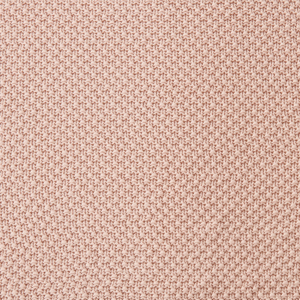 HiEnd Accents Cotton Knit Throw Blanket TR2135-TH-BH Blush Face and Back: 100% cotton 50.0 x 60.0