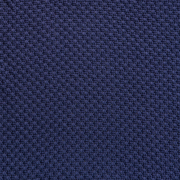 HiEnd Accents Cotton Knit Blanket TR2135-TW-NA Navy Face and Back: 100% cotton 68.0 x 88.0