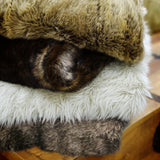 HiEnd Accents Faux Wolf Fur Throw Blanket TR4001-OS-WF Brown 82% acrylic, 18% polyester 50x60x0.5