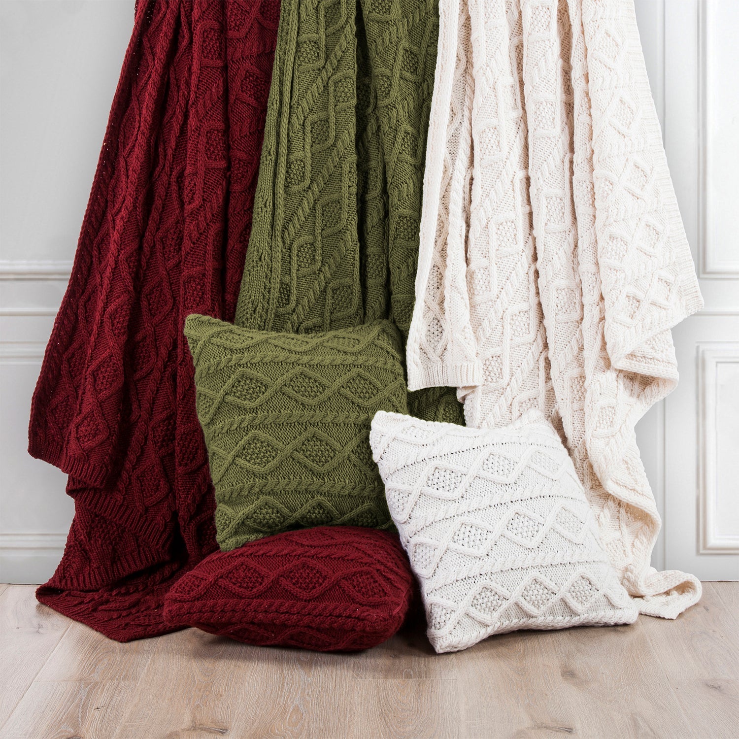 HiEnd Accents Cable Knit Throw Blanket - Thumbnail 4