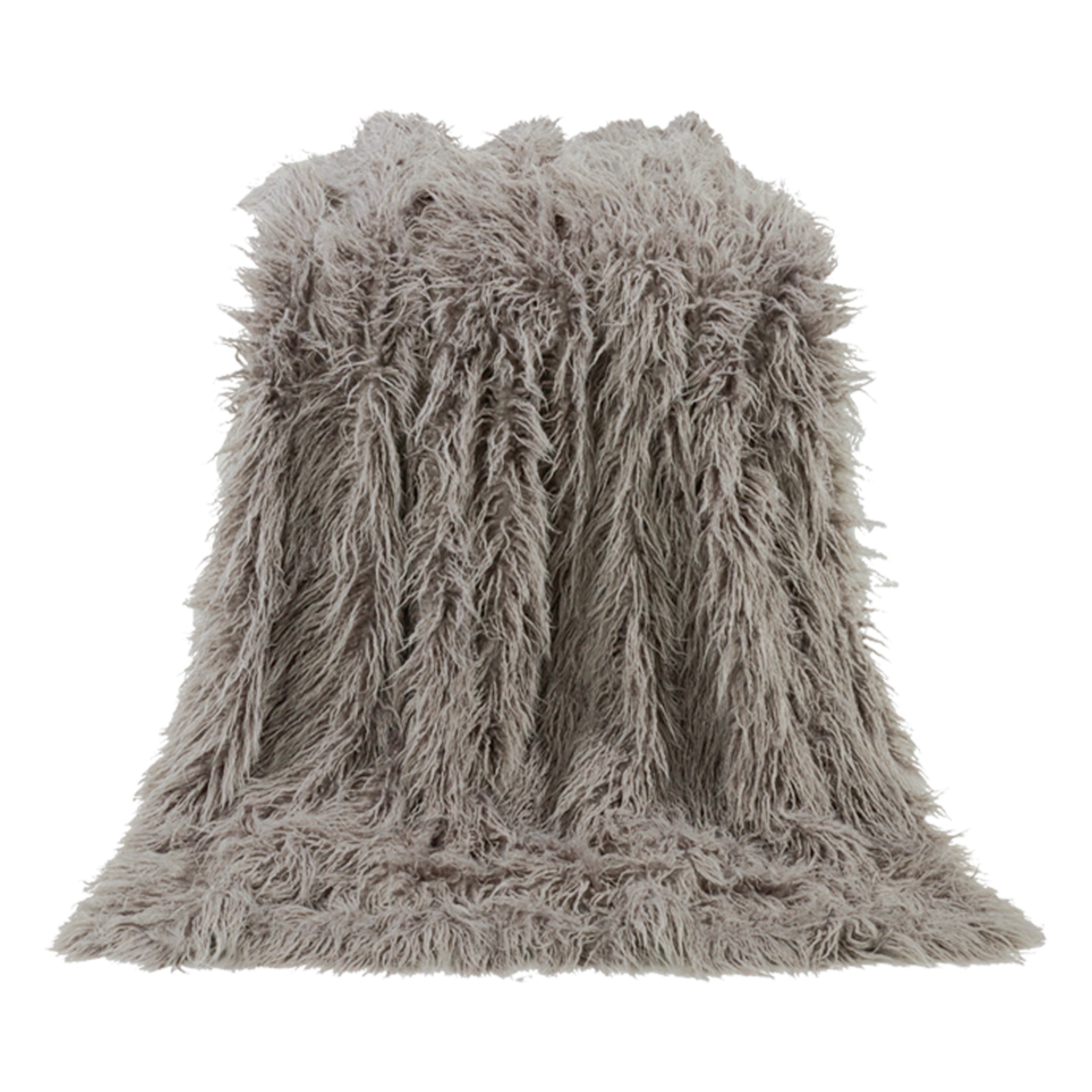 Mongolian Faux Fur Throw Blanket - Thumbnail 2