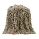 HiEnd Accents Mongolian Faux Fur Throw Blanket TR5003-OS-TP Taupe Cover: 82% acrylic, 18% polyester; Lining: 100% polyester 50x60x1